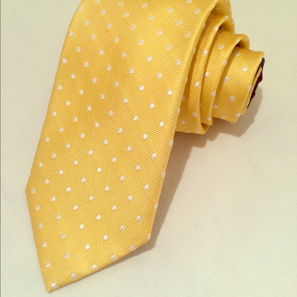 Tommy Hilfiger yellow w/polka dots tie
